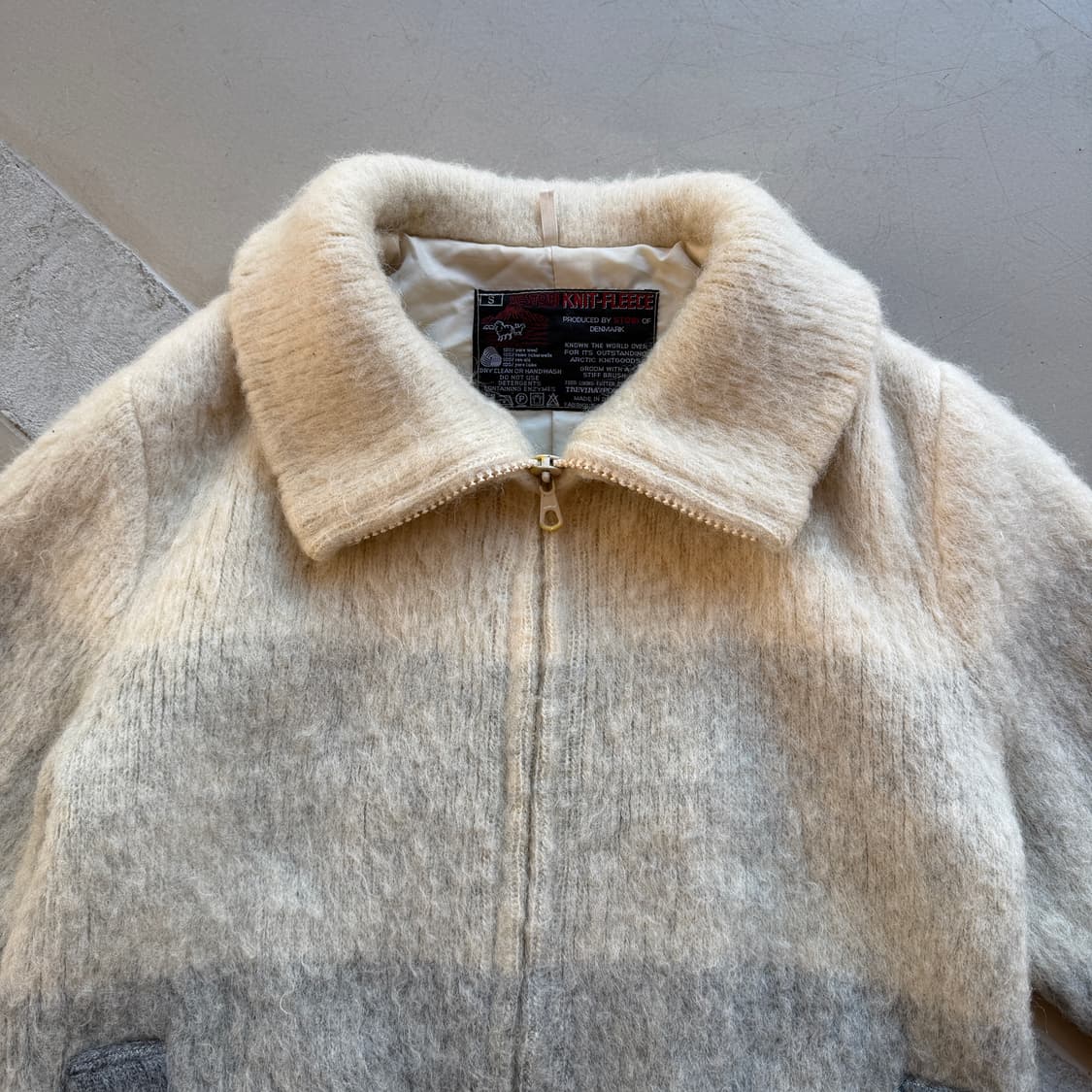 Denmark vtg 쉐기 니트 집업 상품이미지3