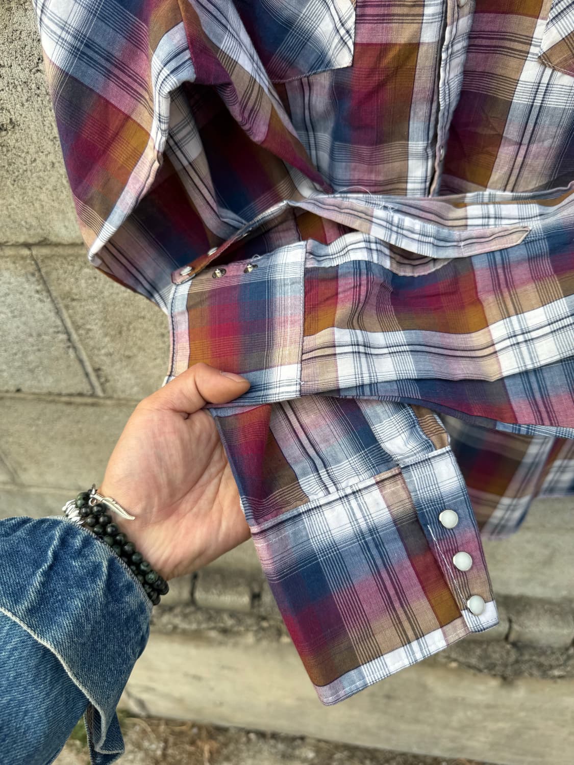 80s 웨스턴프론티어 빈티지 체크 웨스턴 셔츠 빅사이즈  상품이미지3