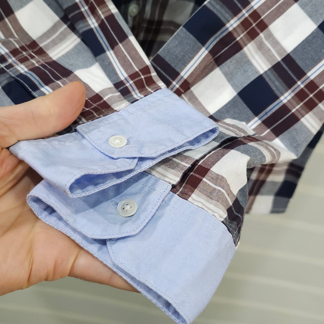 니코앤드 체크 남방 셔츠- 우먼4 상품이미지5