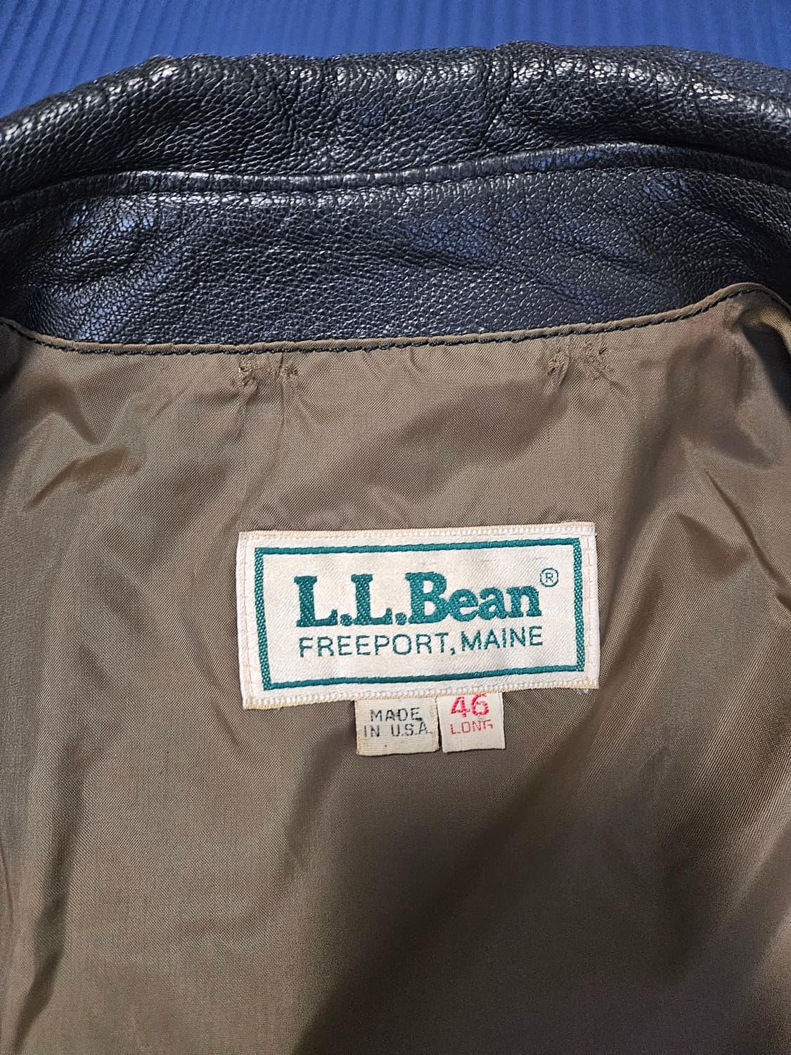 1980s L.L.Bean A-2 가죽자켓 상품이미지4