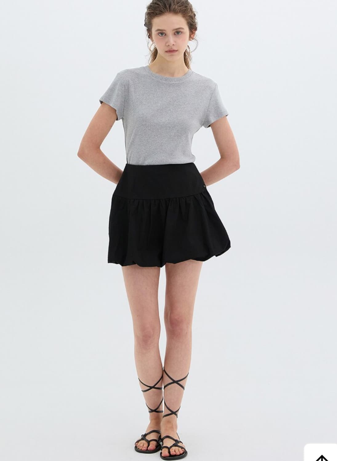 플로움 balloon skirt 블랙 XS 상품이미지1