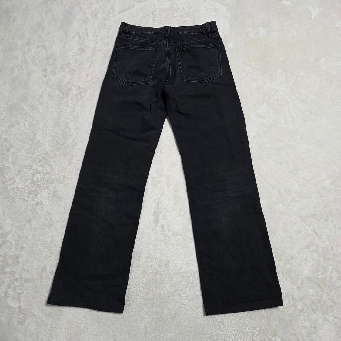 (26)여성 자라 루즈 스트레이트 데님 팬츠 흑청 상품이미지3