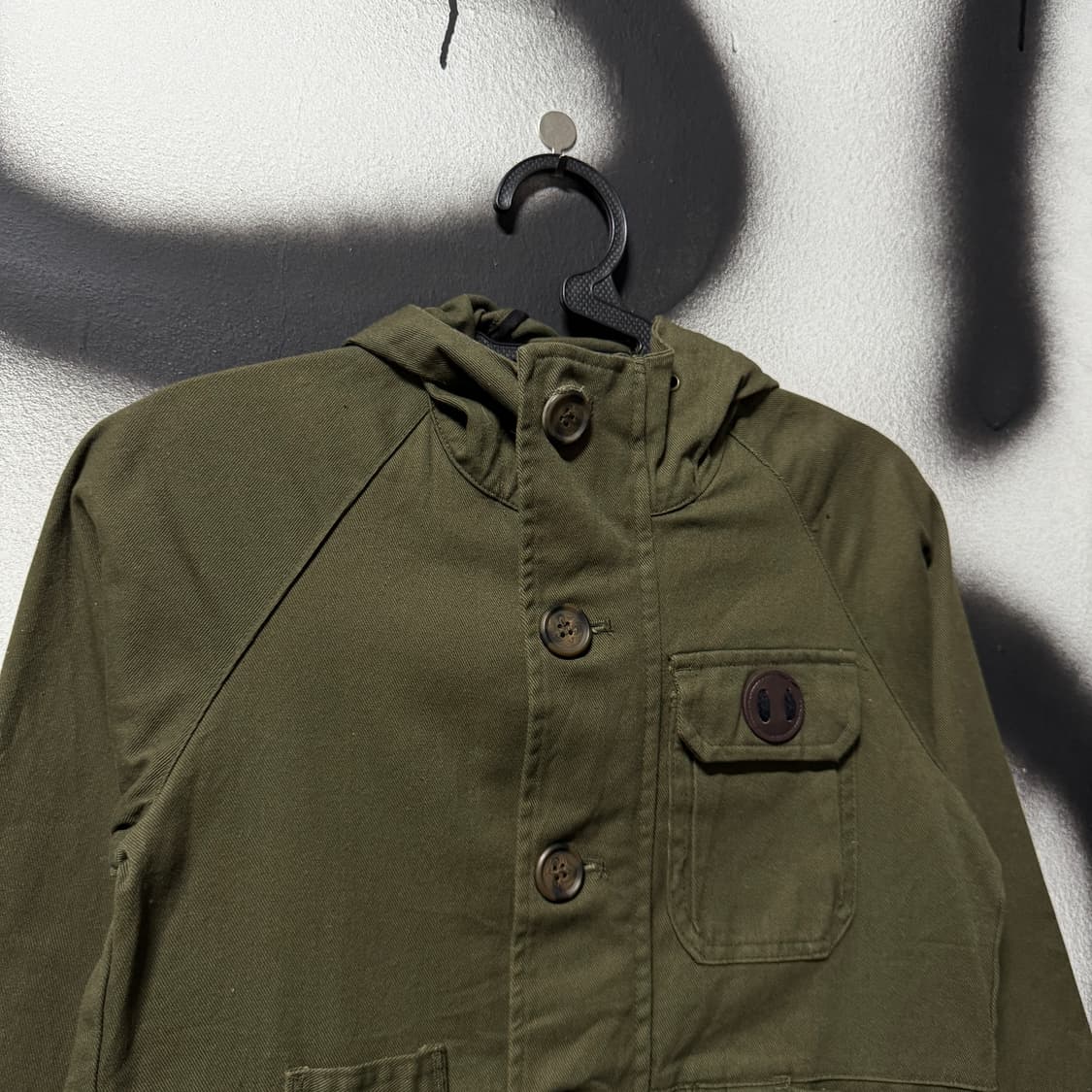 VTG 빈티지 밀리터리 멀티 포켓 크롭 후드 자켓 상품이미지3
