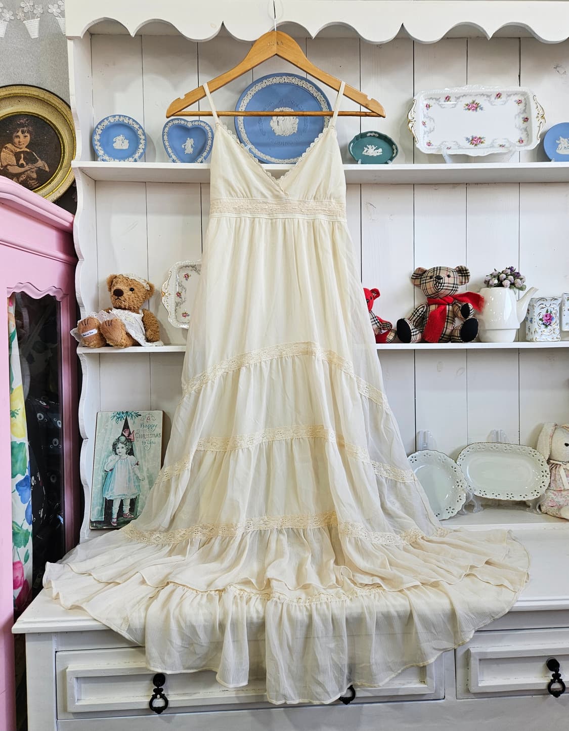 잉그니(INGNI) 레이스 티어드 롱원피스 상품이미지1