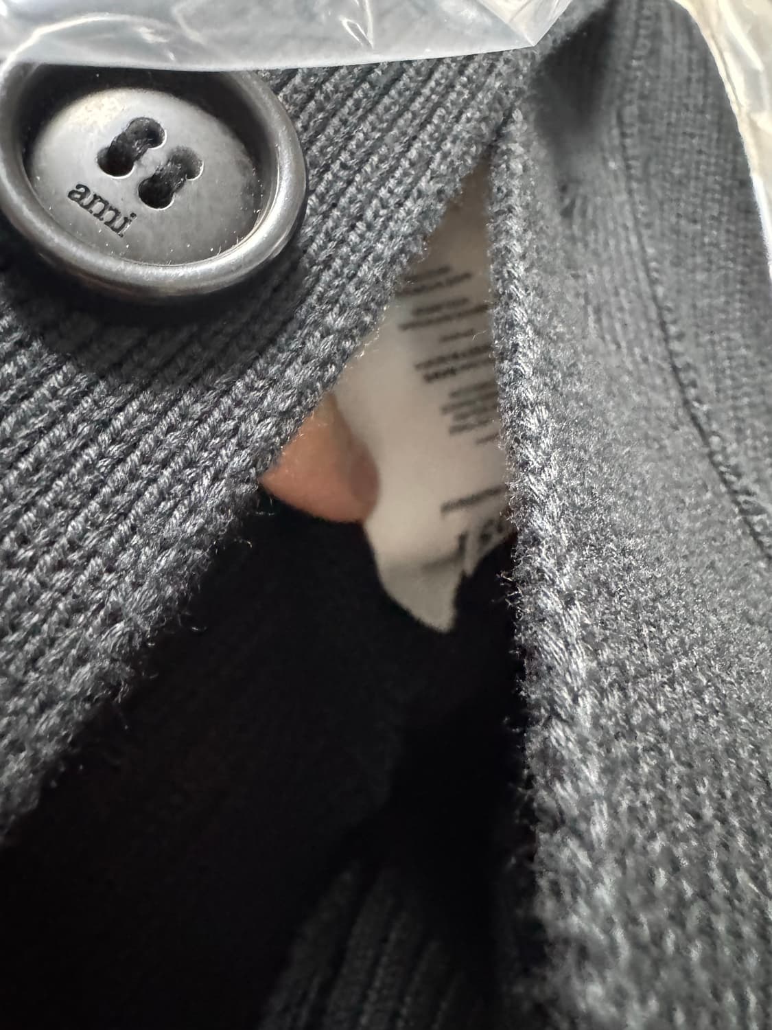 아미 빅하트로고가디건 M 블랙 상품이미지3