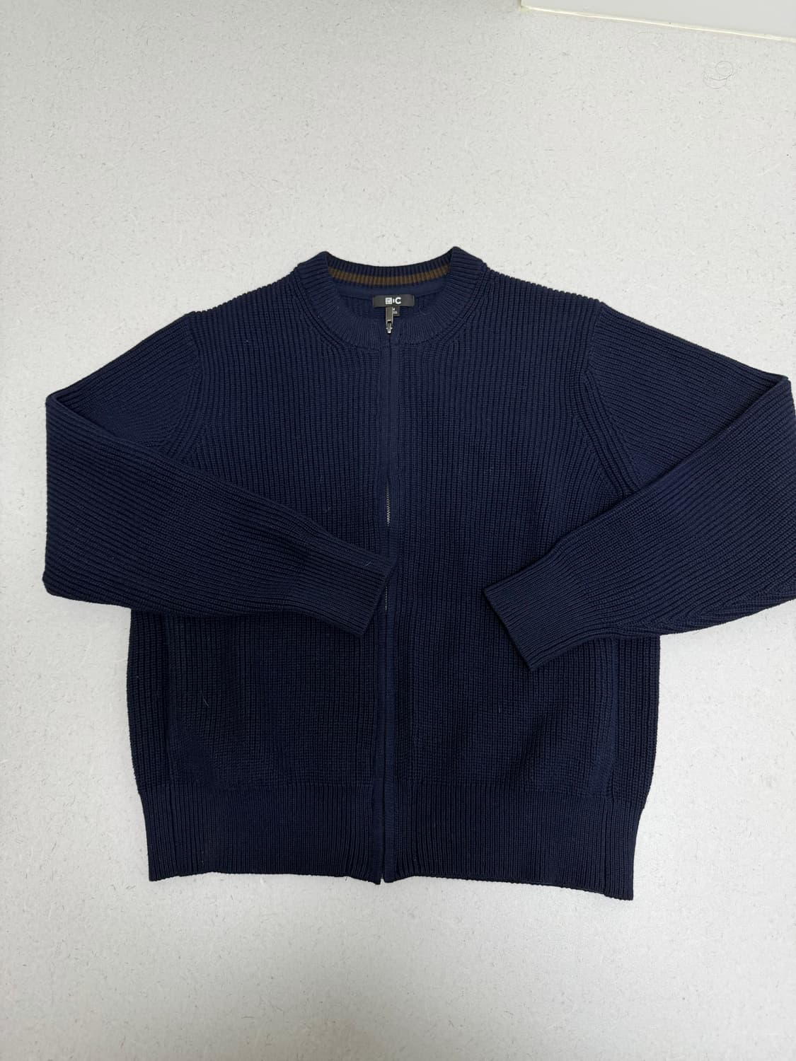 유니클로 크루넥풀집가디건 네이비 상품이미지2