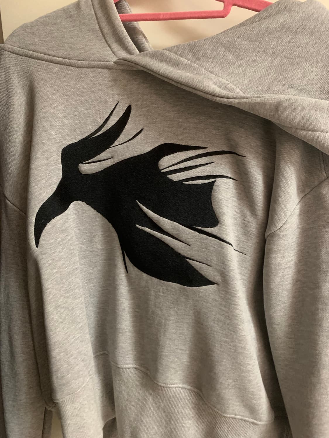 Leey 그레이 자수 후드티(free) 상품이미지2