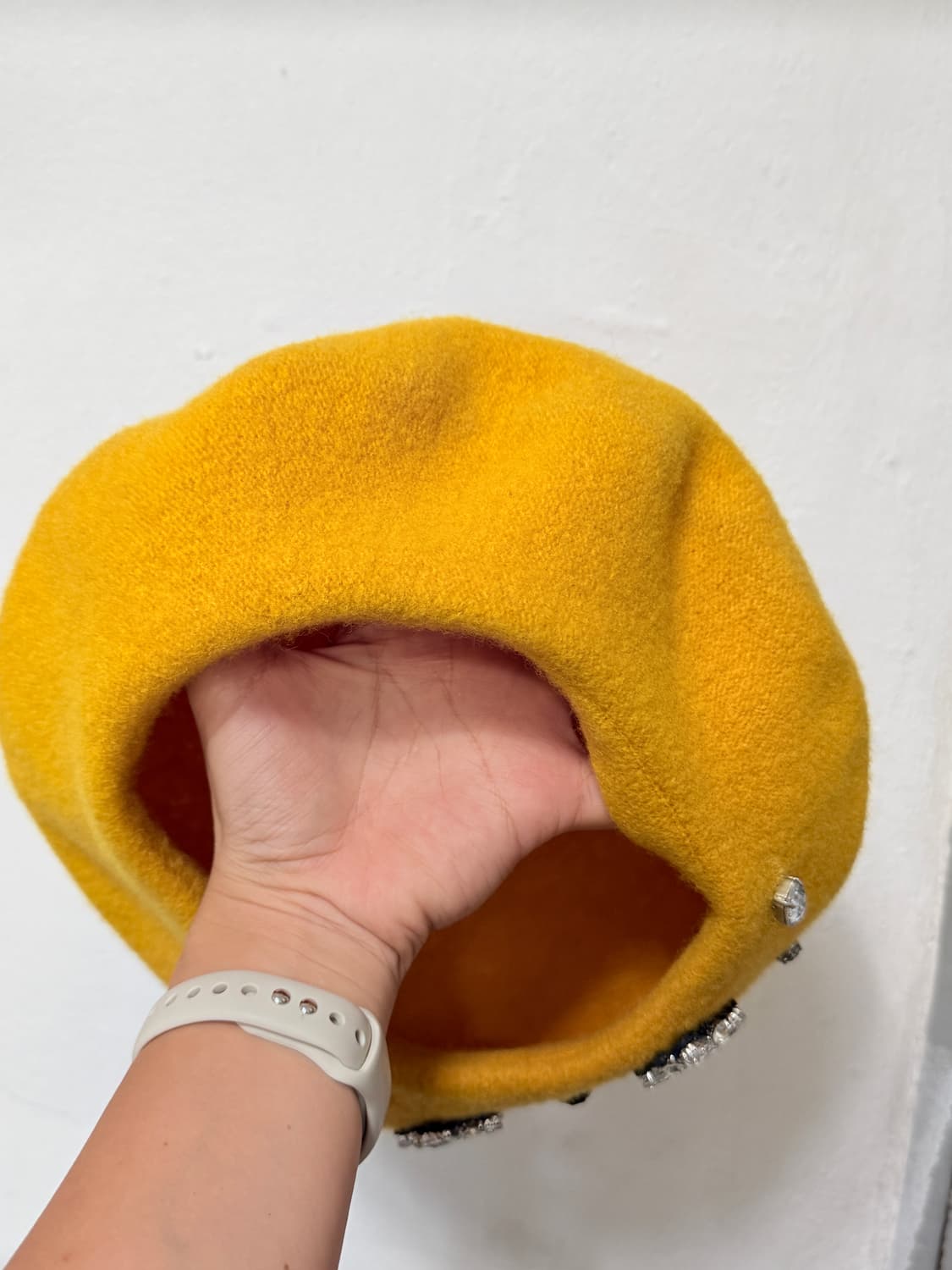 아테스토니 여성 보석장식 울소재 모자 베레모 상품이미지5