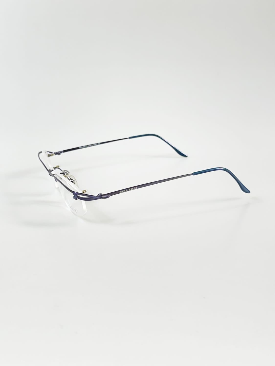 프랑스제 NINA RICCI 무테 플로럴 메탈 빈티지 안경 상품이미지3