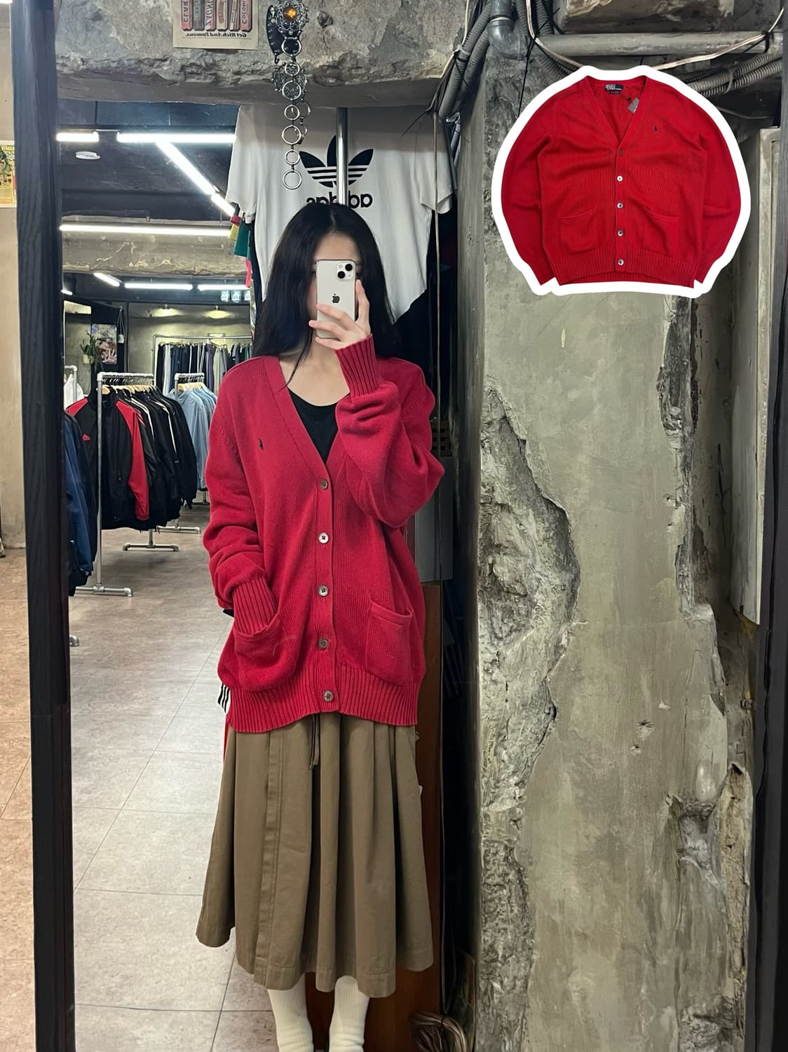 폴로 랄프로렌 가디건 레드 100 #csz2797 상품이미지1