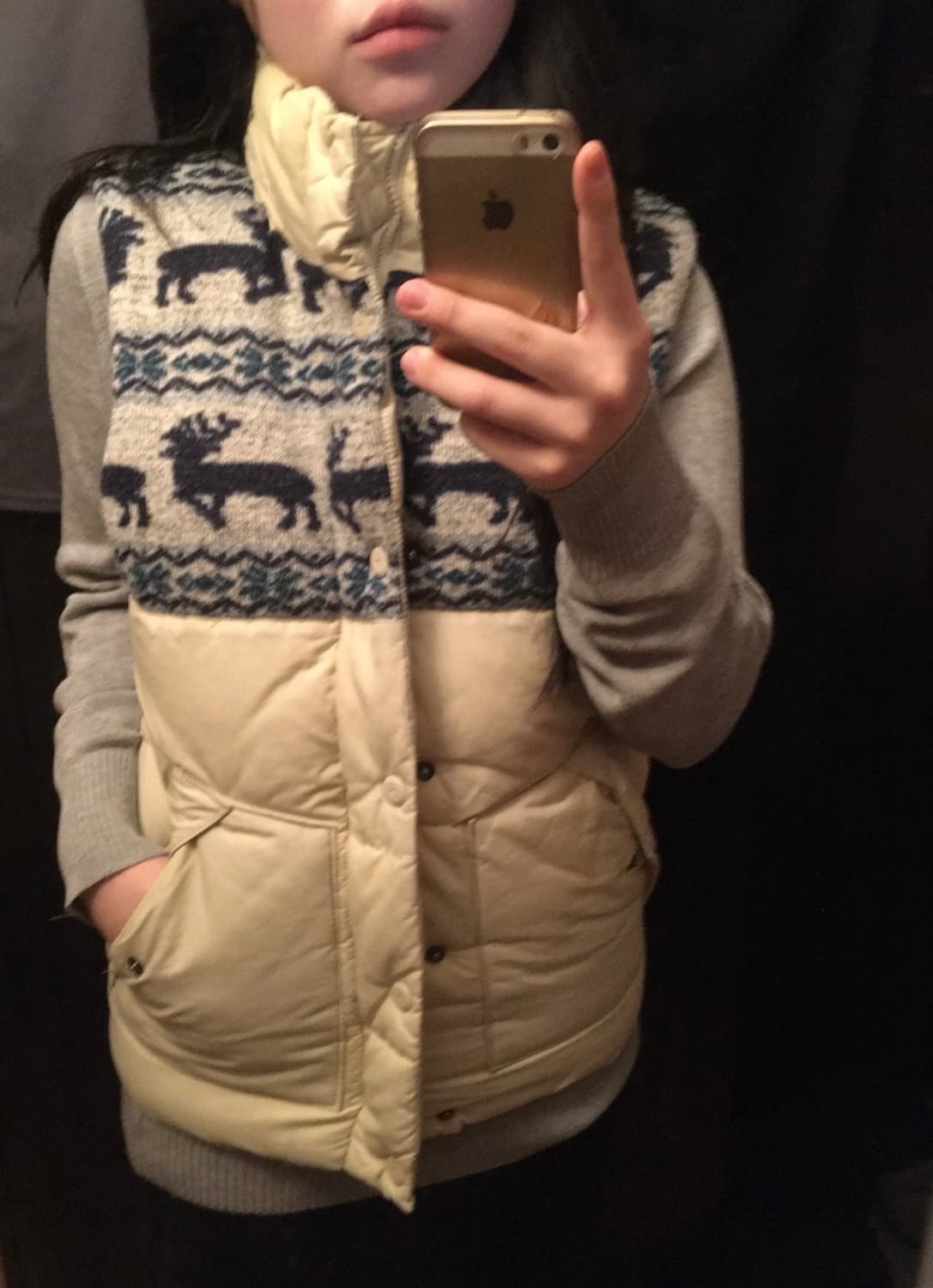 빈티지 모리 노르딕 패딩조끼 상품이미지3