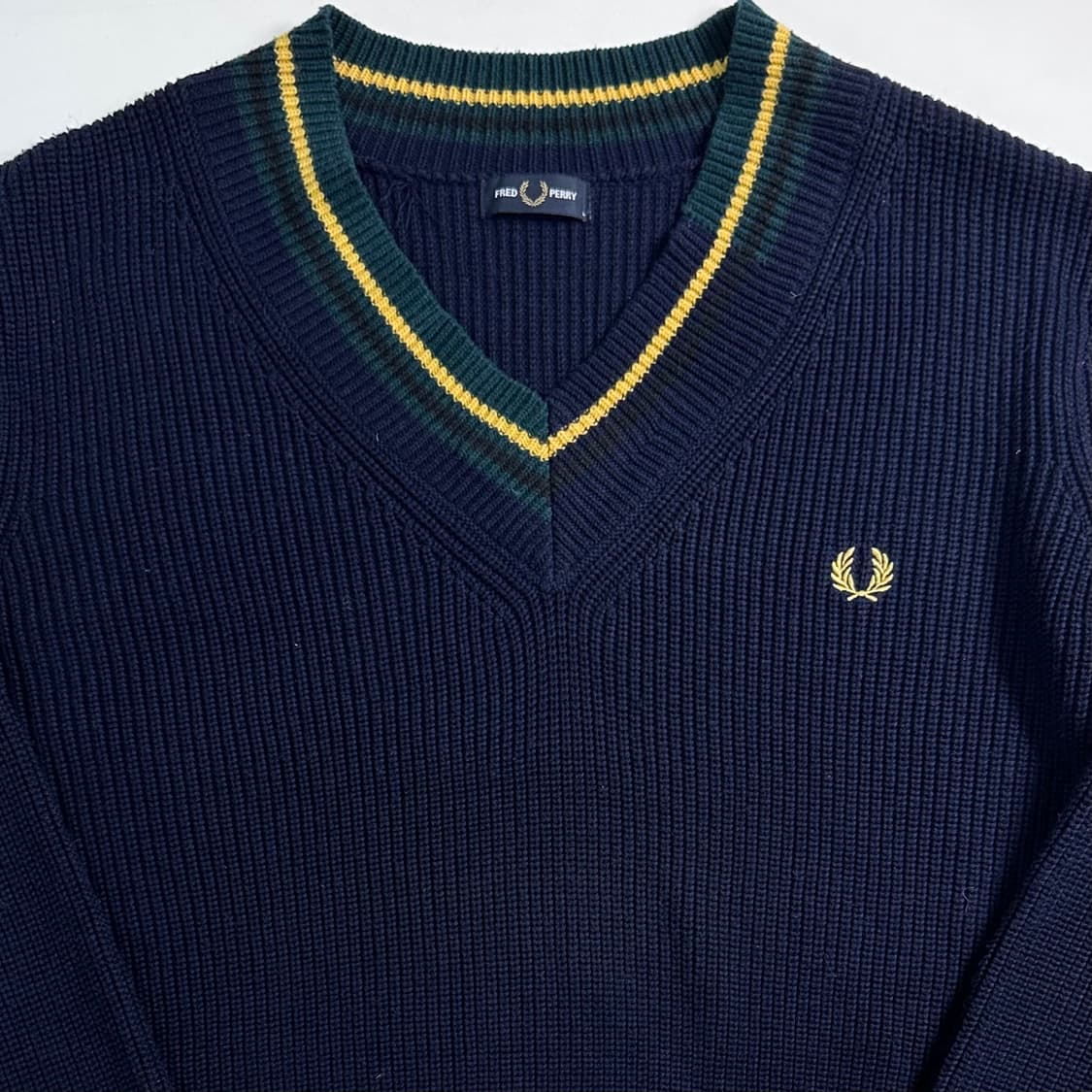 프레드페리 울 크리켓 니트 상품이미지2