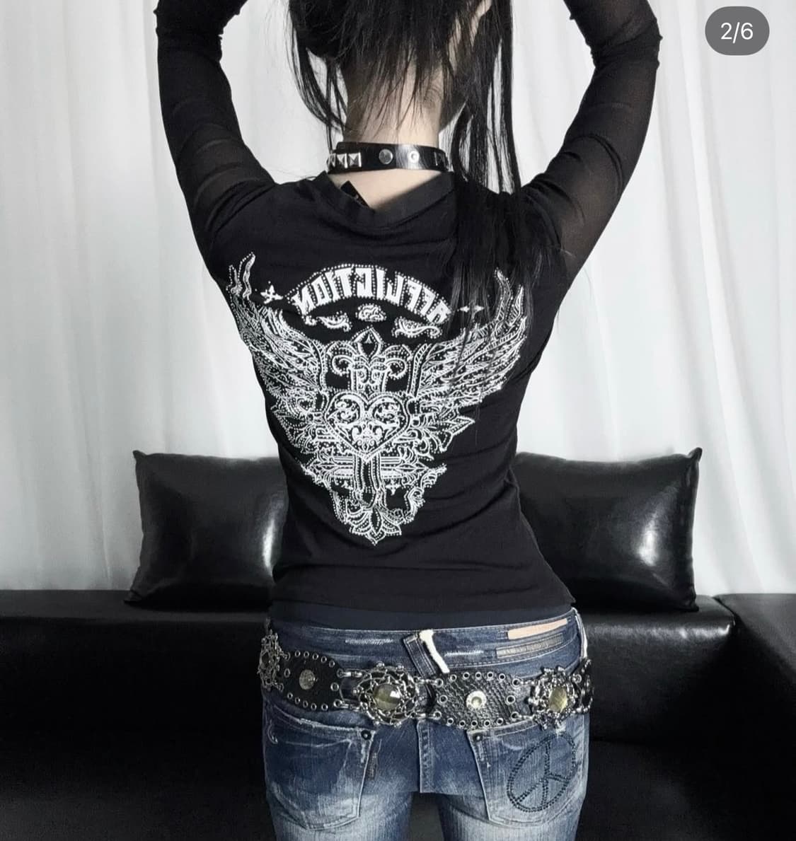 고정)노드네피아 대장 롱슬 롱슬리브 큐빅 펑크 와투케 큐빈 파우닝 갸루 상품이미지1