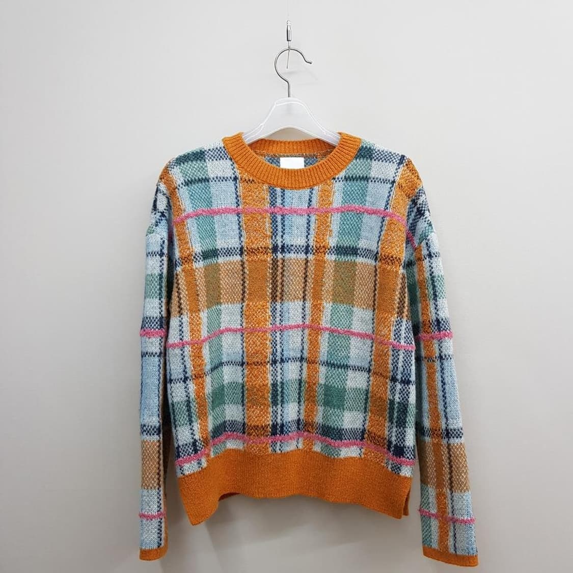 구호 KUHO 멀티 체크 울 블렌드 니트 S사이즈 상품이미지1