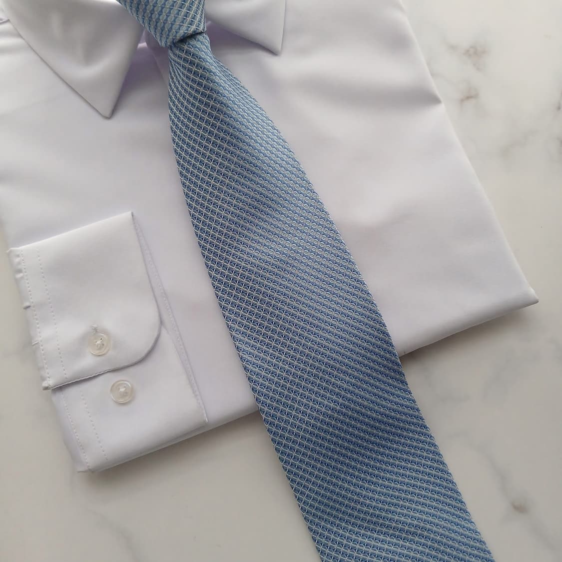 갤럭시 실크 스카이블루 자카드 넥타이 8.2cm A+등급 A18749
 상품이미지4