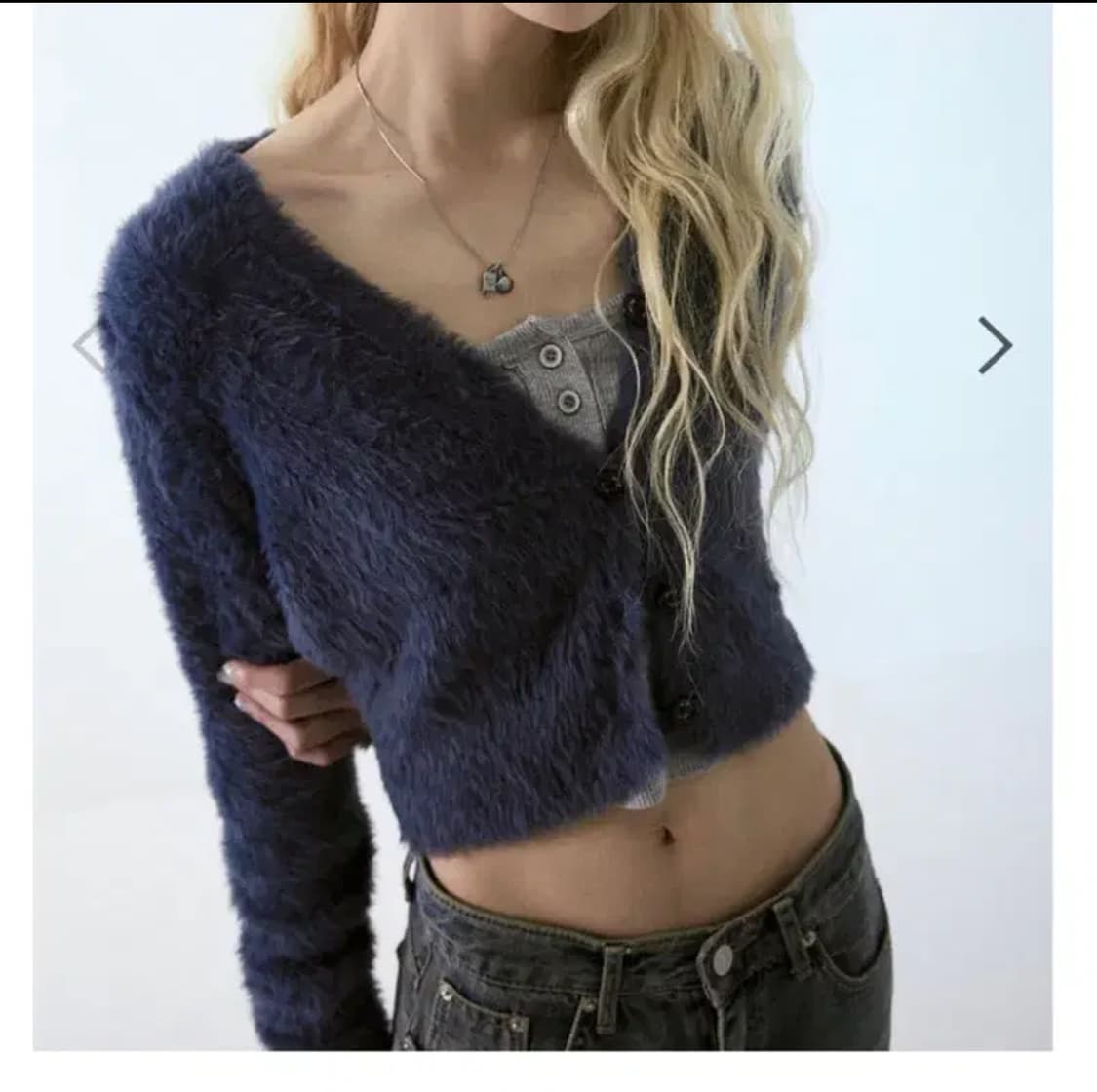 Ason macaron cardigan blue-green 상품이미지3