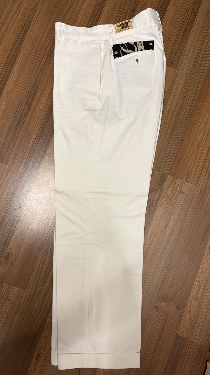 타임원클로딩 화이트 트라우저 상품이미지1