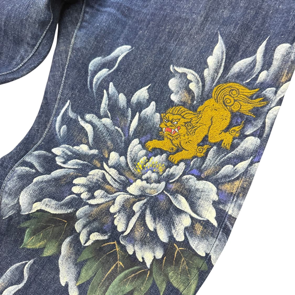 JPN zen 유화 파이톤 스트레이트 데님팬츠  상품이미지5