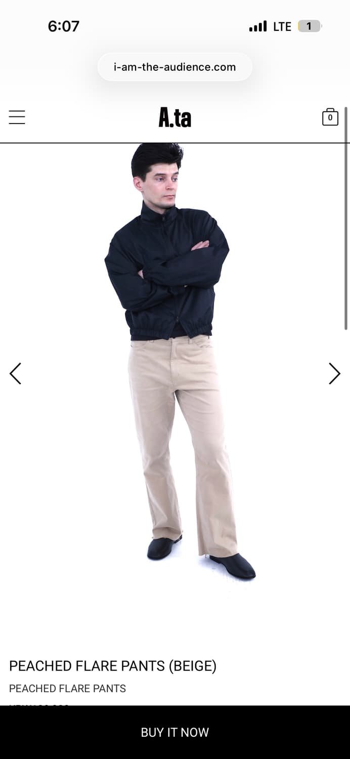 A.ta 피치드 플레어 팬츠 베이지 m사이즈 구합니다 상품이미지1