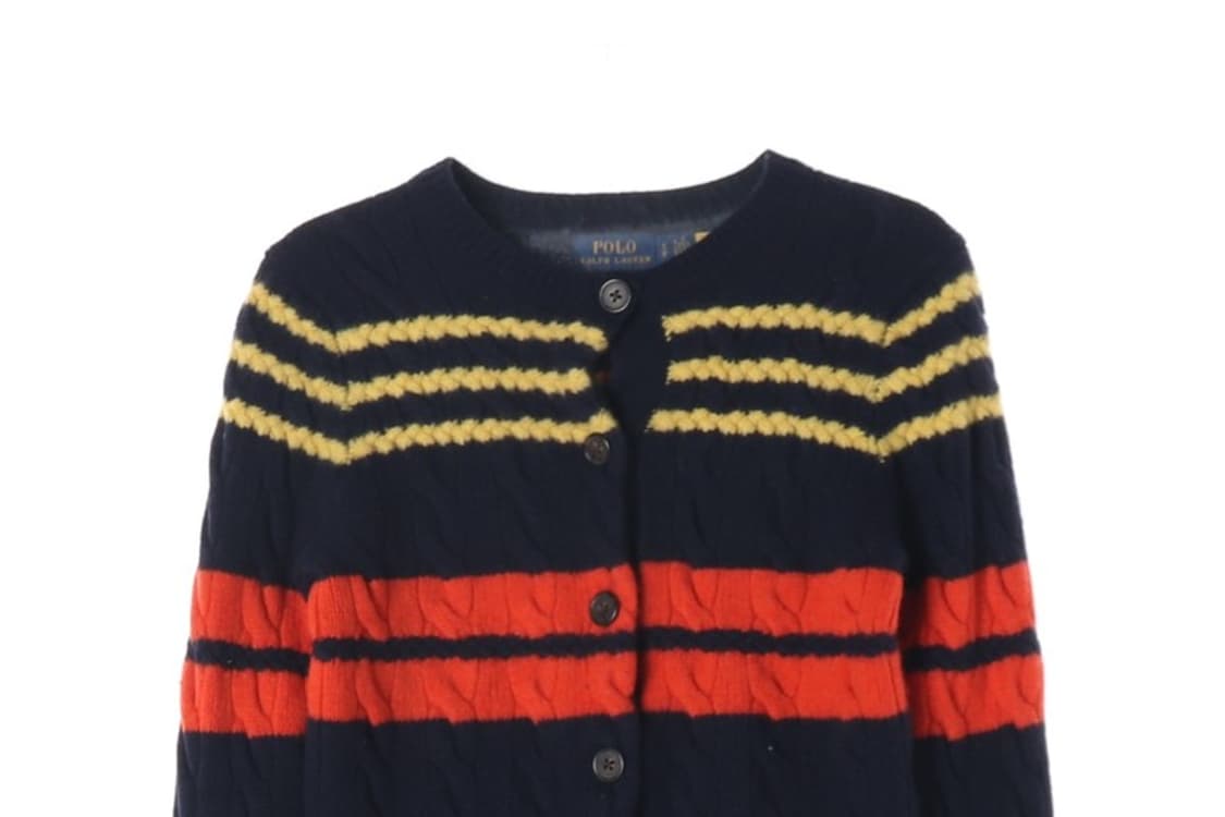 폴로 랄프로렌 멀티 스트라이프 케이블 가디건 S 상품이미지3