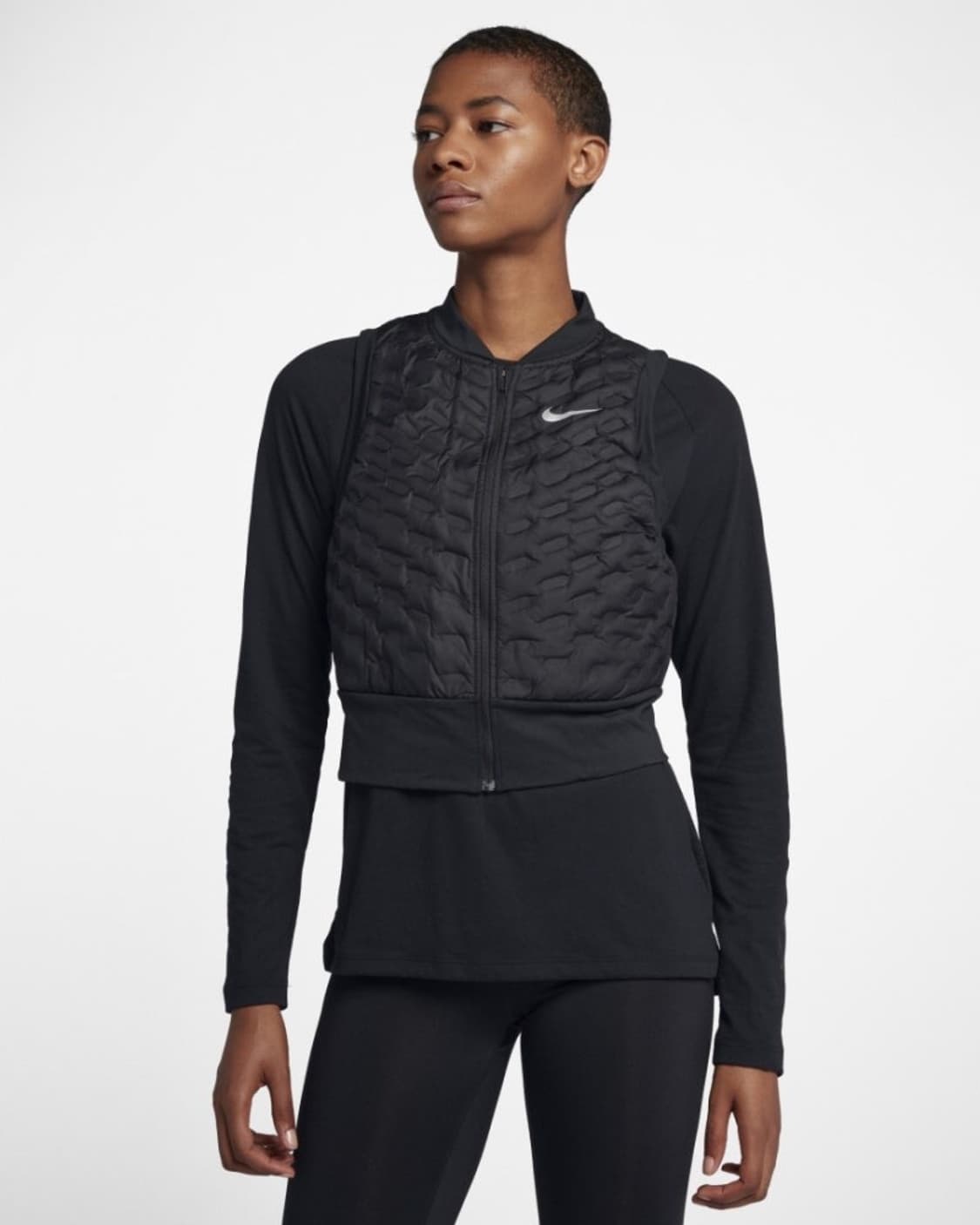 나이키 러닝 에어로로프트 크롭 베스트 조끼 블랙 상품이미지10