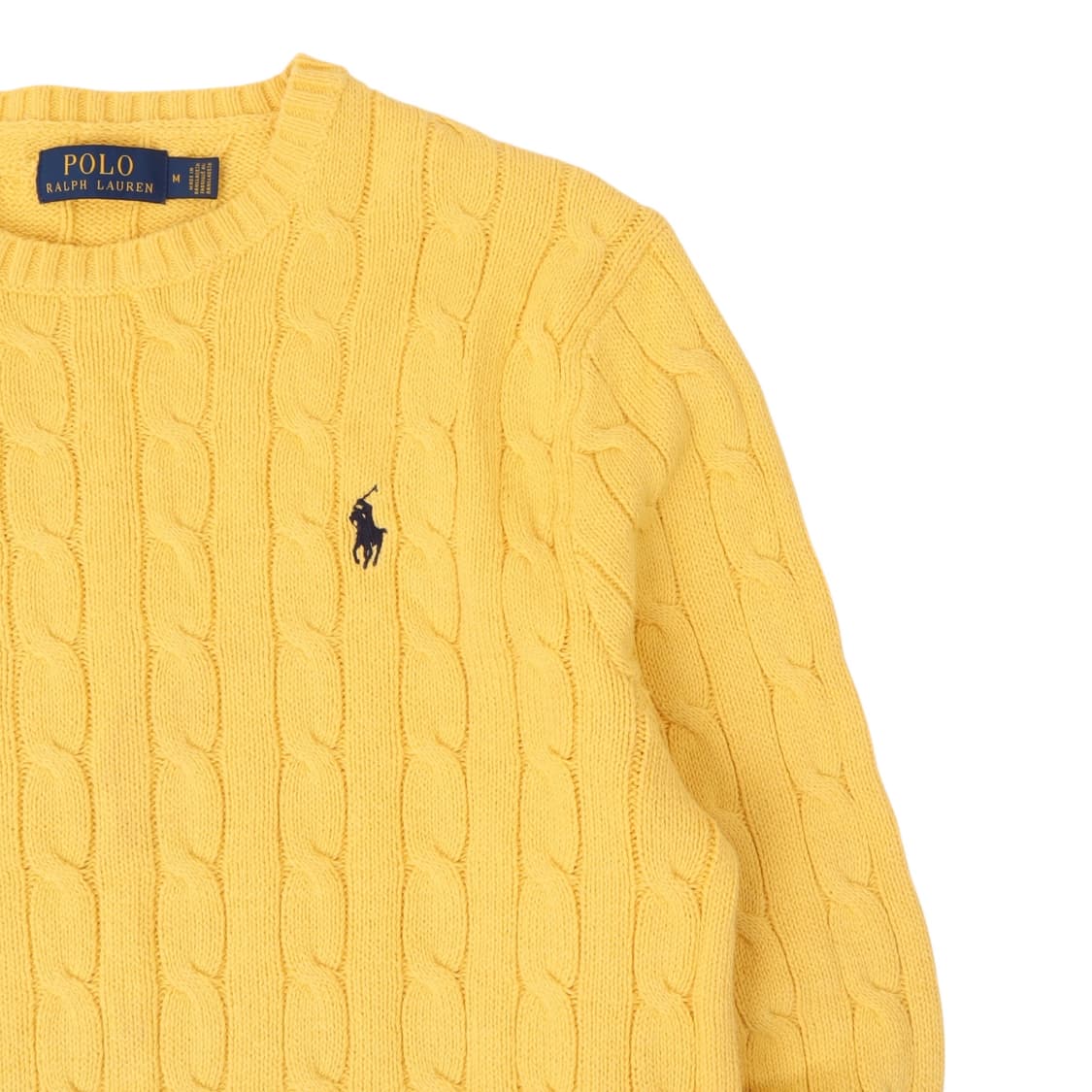 폴로 랄프로렌 옐로우 케이블 니트 스웨터 상품이미지3