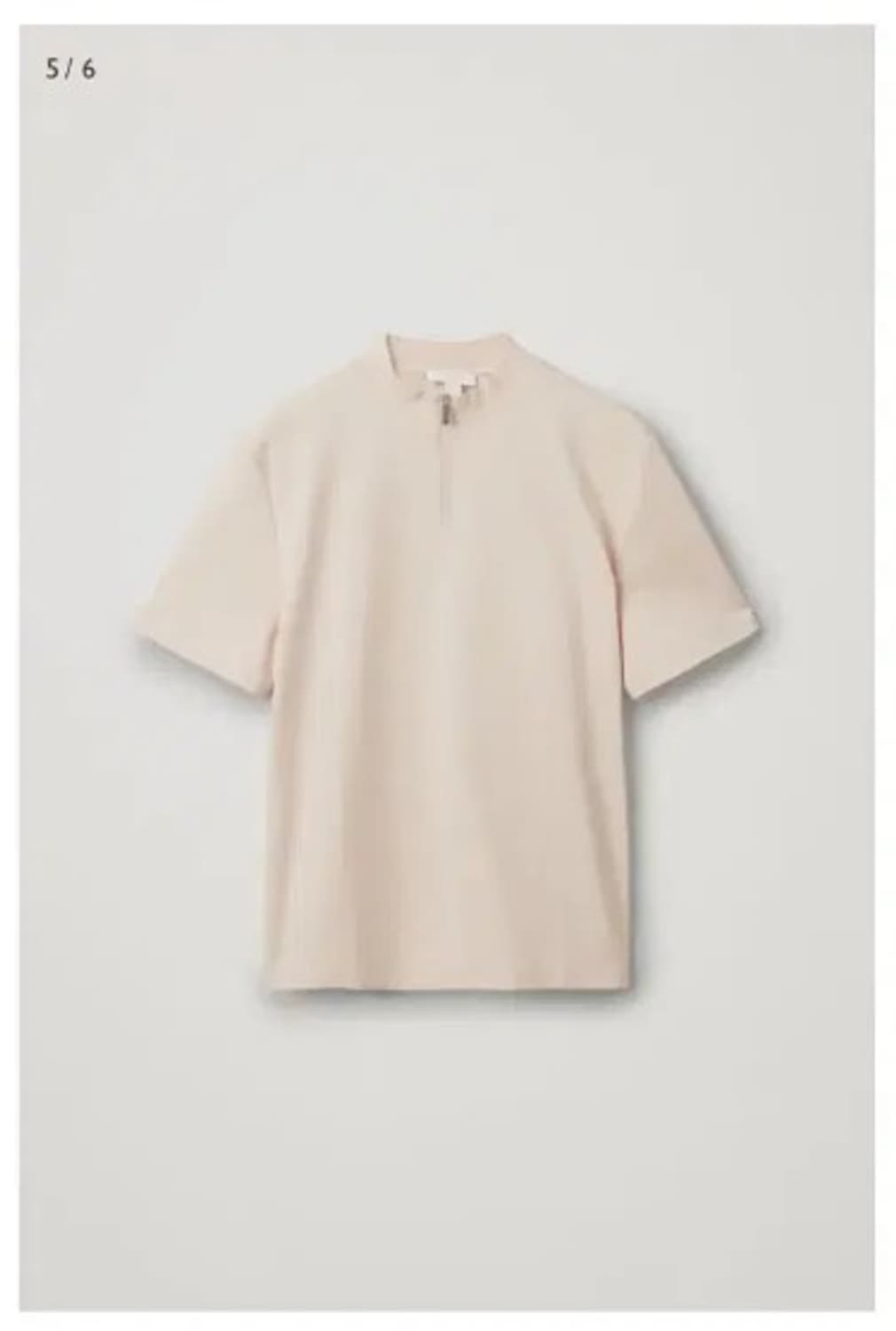 COS 코스 지퍼 모크넥 반팔 티셔츠 상품이미지1