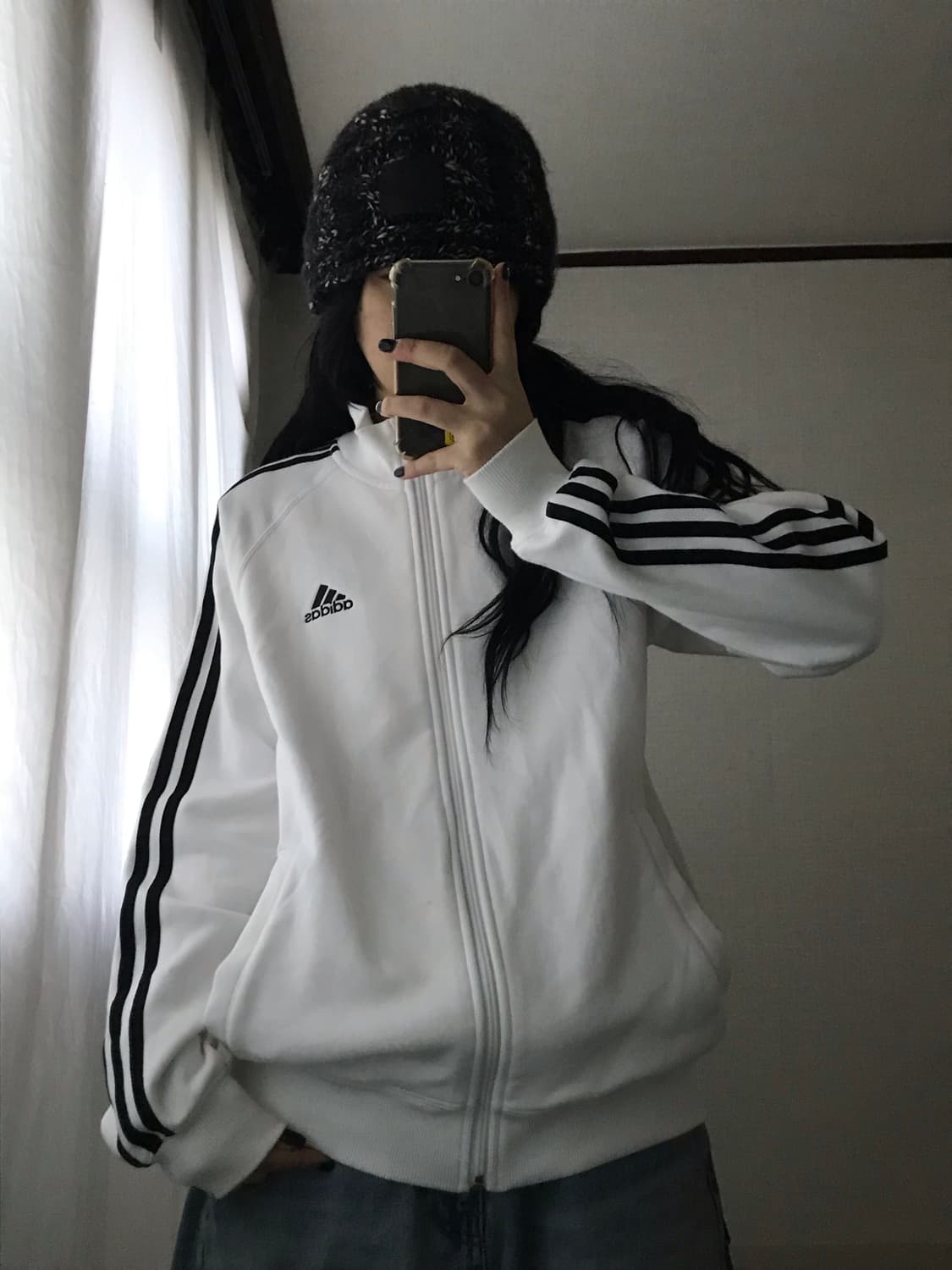 아디다스 흰검 면집업 상품이미지2