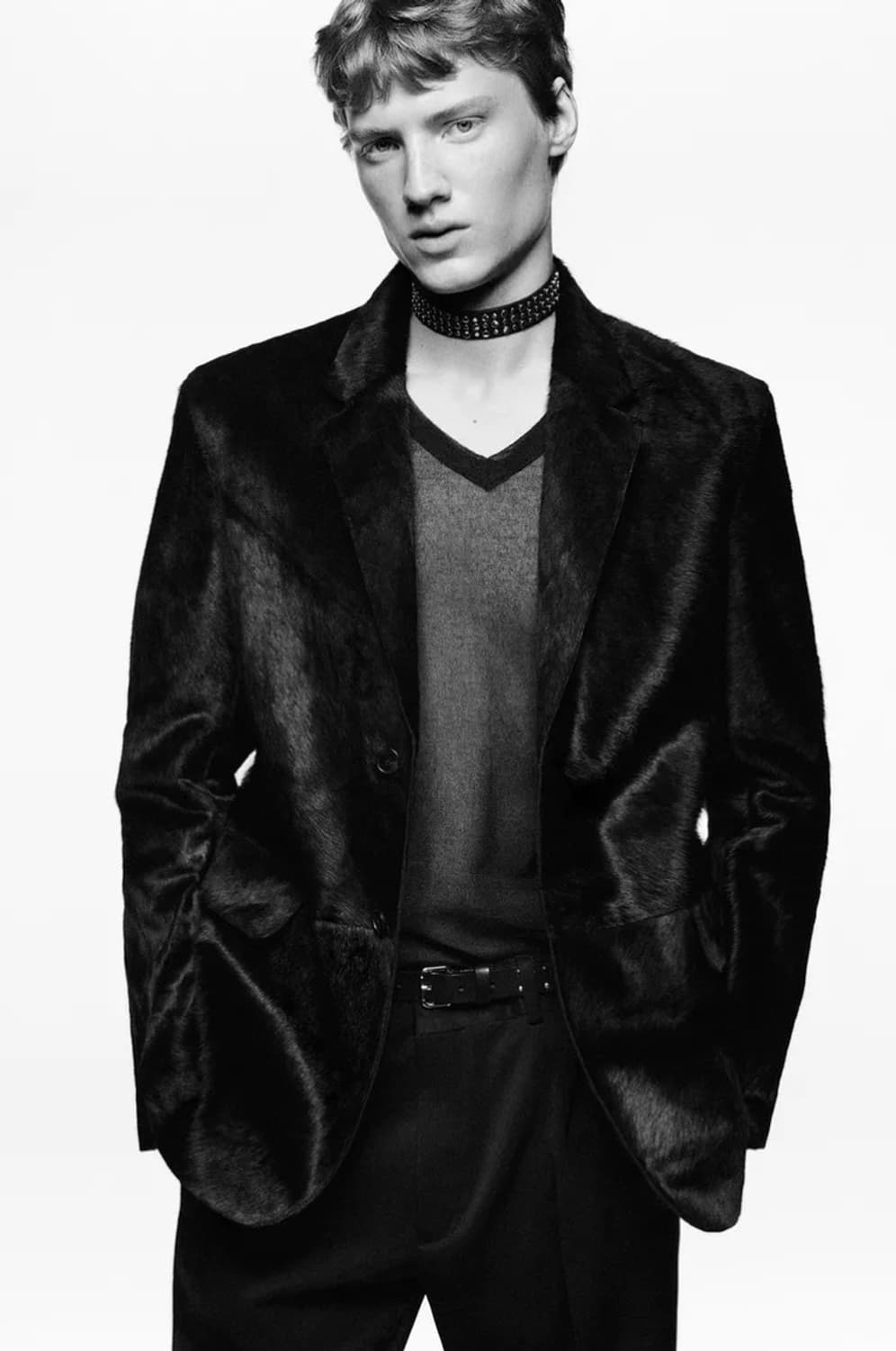 Ludovic de Saint Sernin 퍼자켓 블레이저 레더가죽 모피 상품이미지4