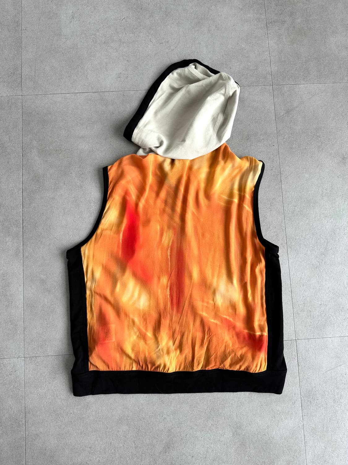 Andrea Fenzi 2000s 실크 프린트 후드 베스트 상품이미지5