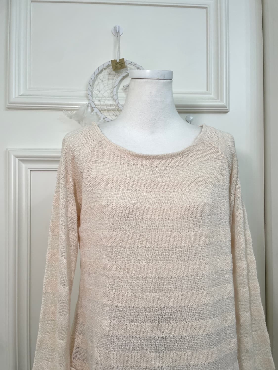 coral chiffon ruffle layered knit top 상품이미지4