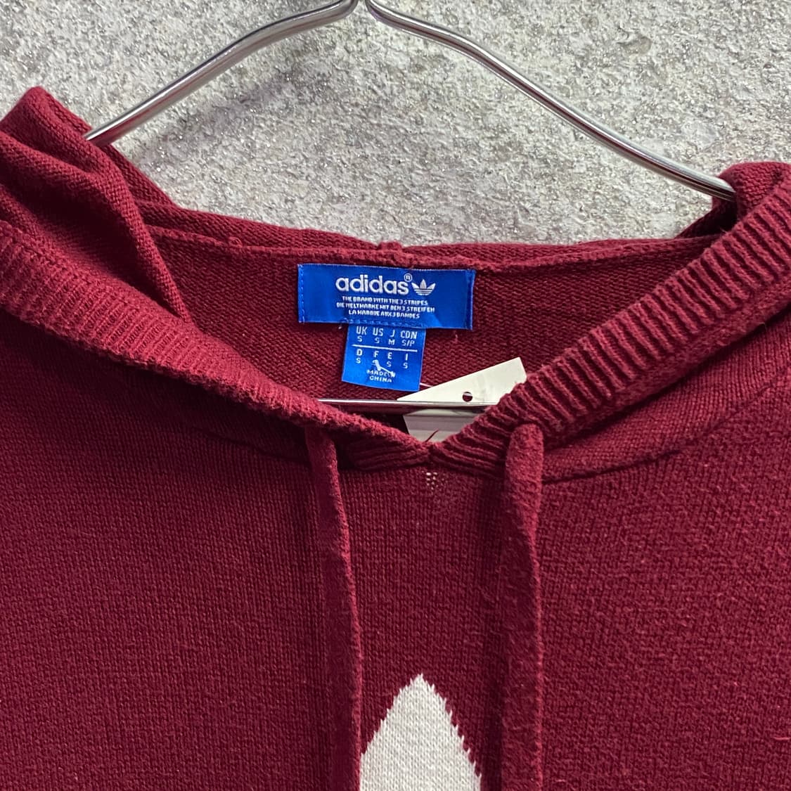아디다스 파이어버드 빅로고 버건디 후드니트 B3959 상품이미지3