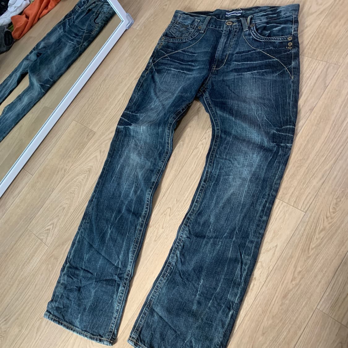 32)Villand 빌랜드 젬스톤 세미플레어 데님 상품이미지2