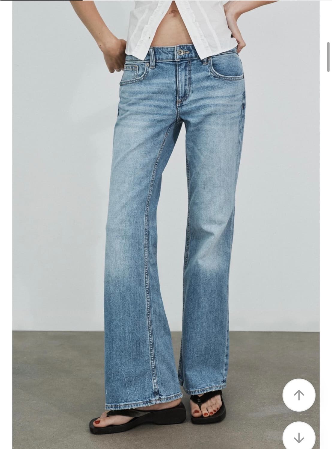 자라 로우라이즈 부츠컷팬츠 상품이미지2