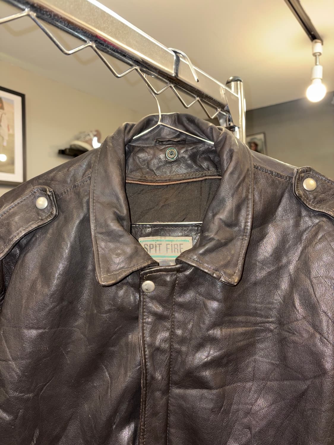 80’s American genuine leather A-2 bomber 상품이미지5