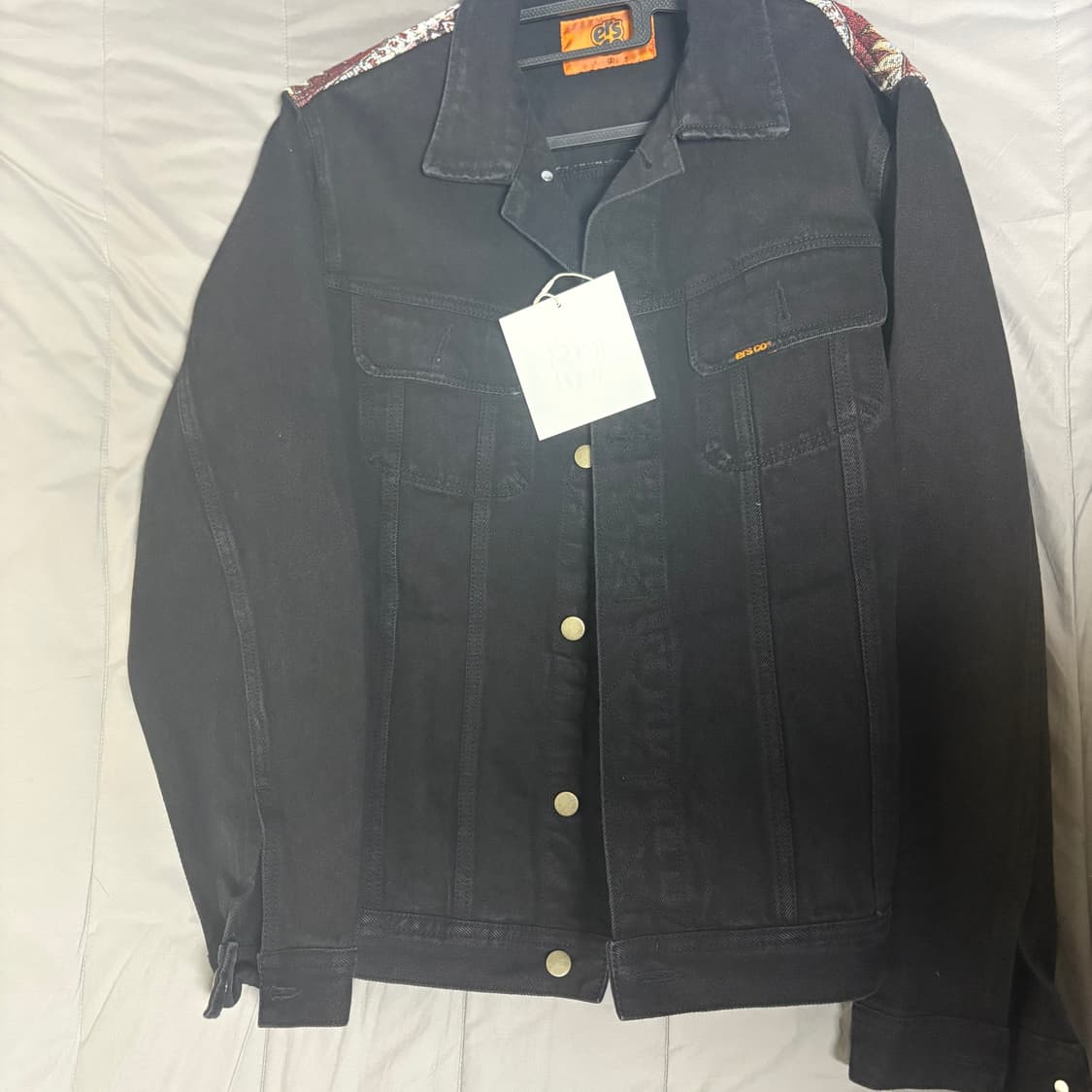 이알에스코 데님 트러커자켓 (블랙) 상품이미지2