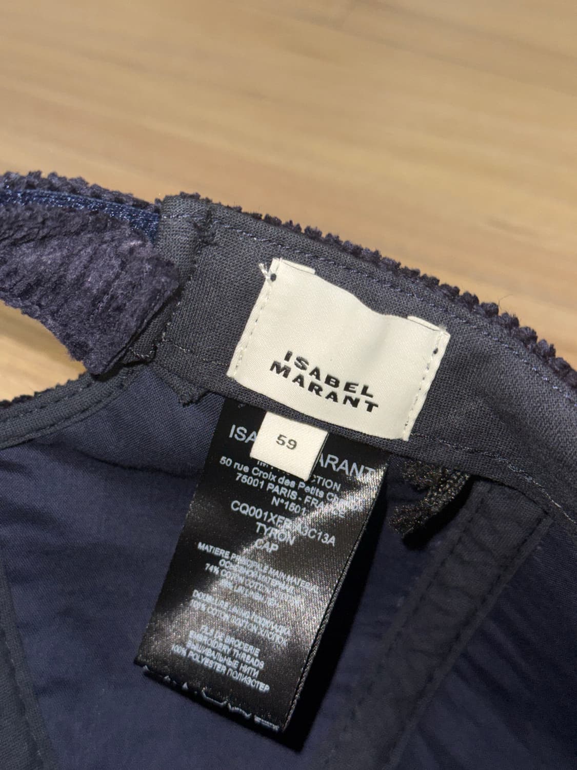 이자벨마랑 Isabel Marant 타이론 코듀로이 로고 캡 59 상품이미지3