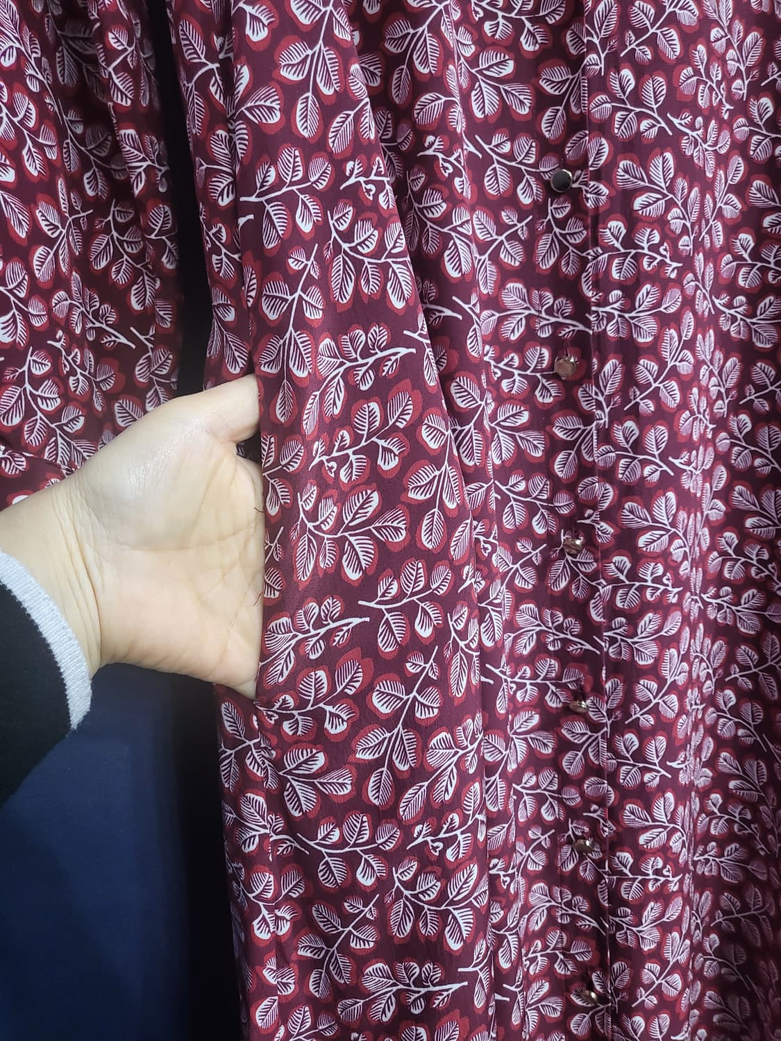 실크100 플로럴 프린트 맥시 원피스 상품이미지4