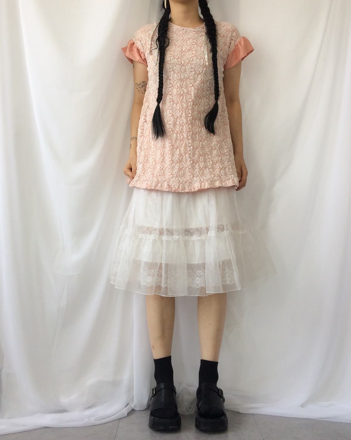 Lace flare blouse 상품이미지5