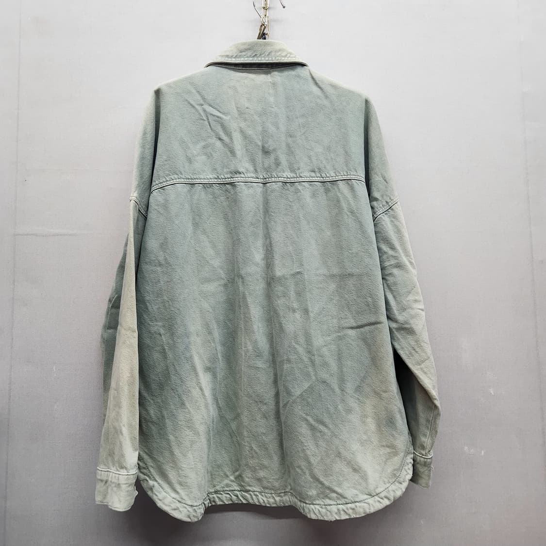 자라 워싱 데님 투포켓 오버핏 셔츠 자켓 M(XL) 남여공용 상품이미지4