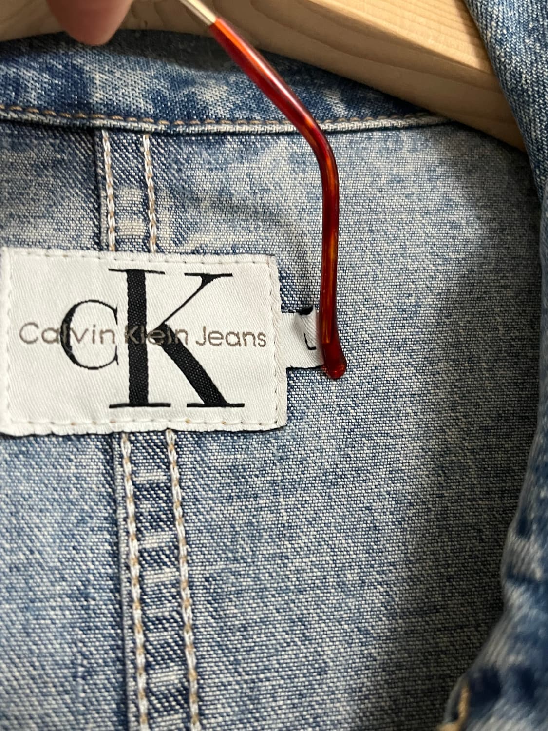 90s USA CALVIN KLEIN DENIM CHORE COAT 상품이미지6