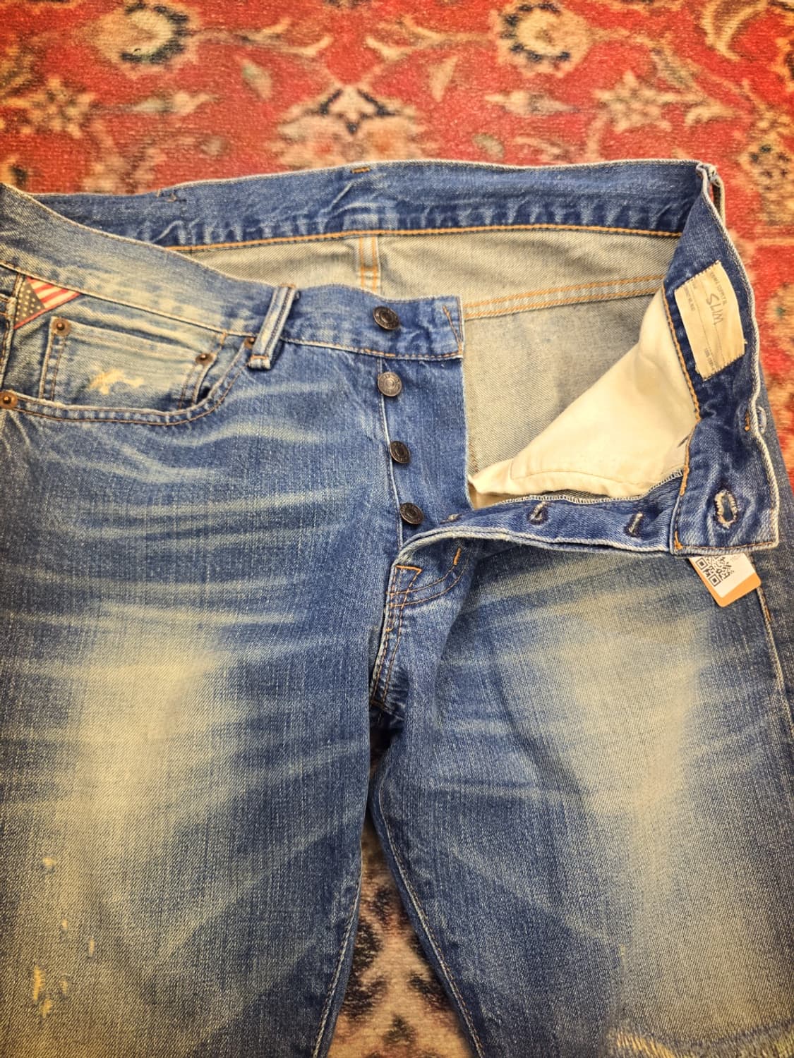 랄프 로렌(Ralph Lauren)빈티지 인디고 데님 팬츠 상품이미지1