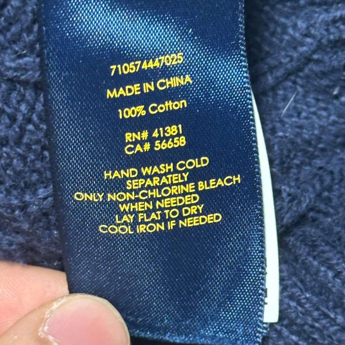 L 폴로랄프로렌 네이비 케이블 니트  상품이미지5