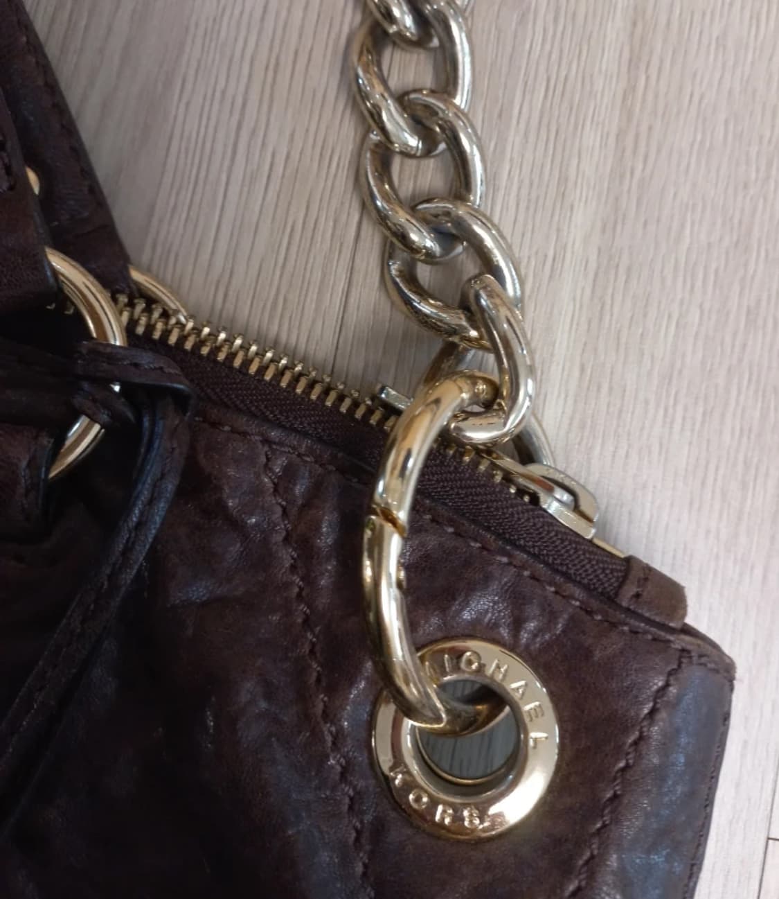 마이클 코어스(Michael Kors) 브라운 레더 스터드 토트백 상품이미지7