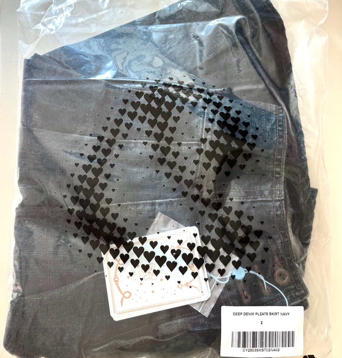 코이세이오 딥 데님 플리츠 스커트 네이비 새상품 상품이미지2
