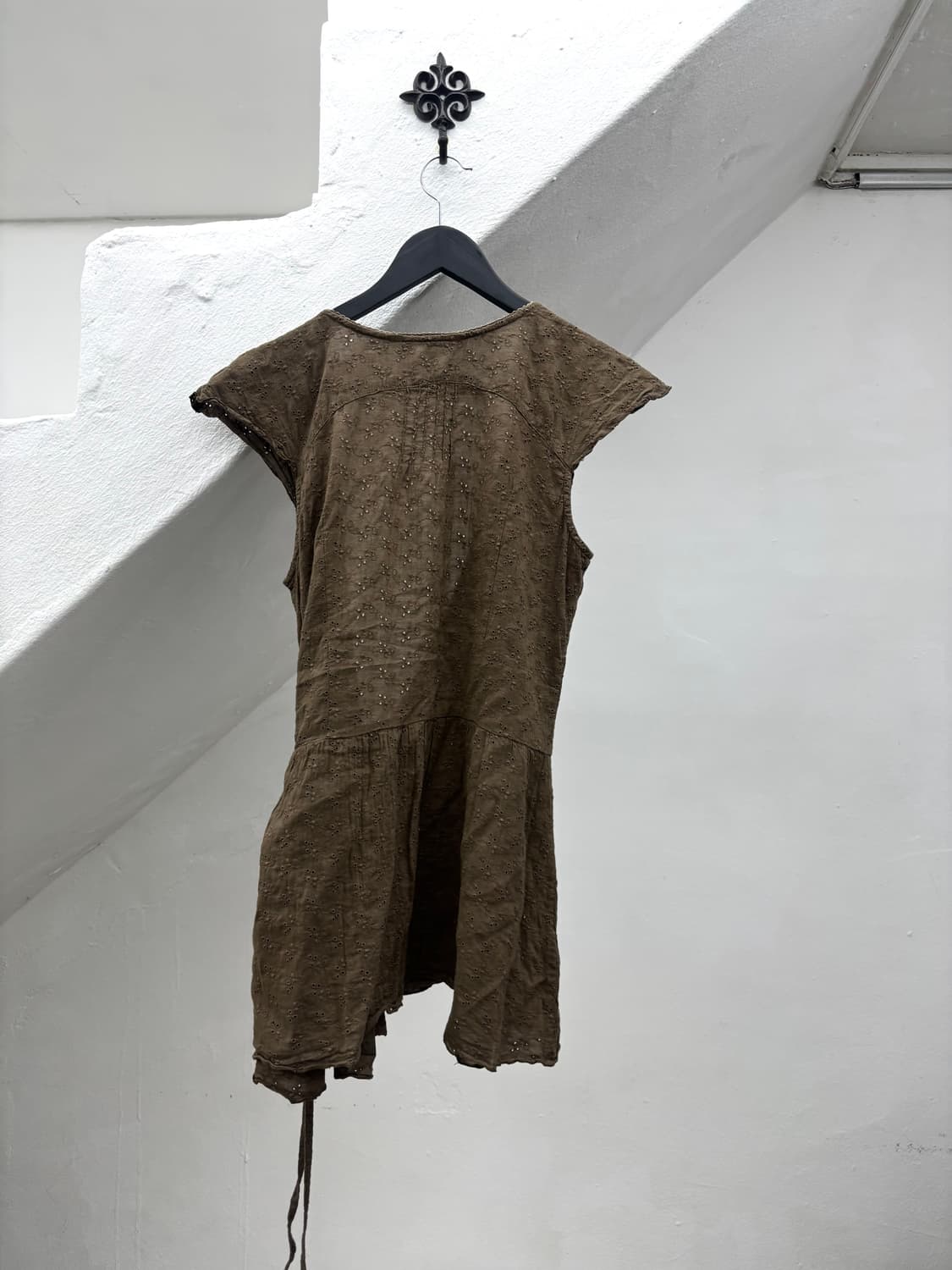 vintage brown tied top  상품이미지3