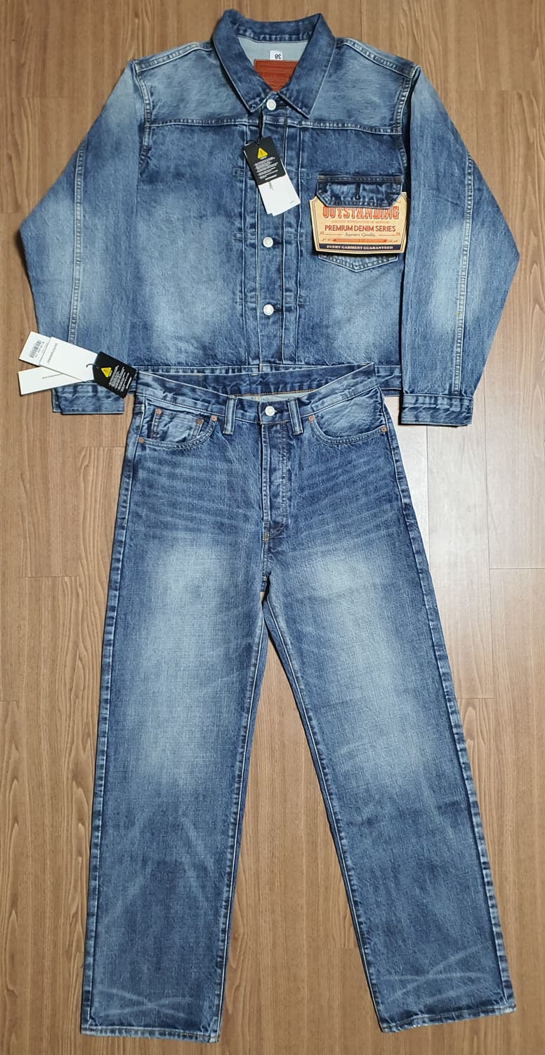 아웃스탠딩 1세대 워싱 데님 셋업 상품이미지2