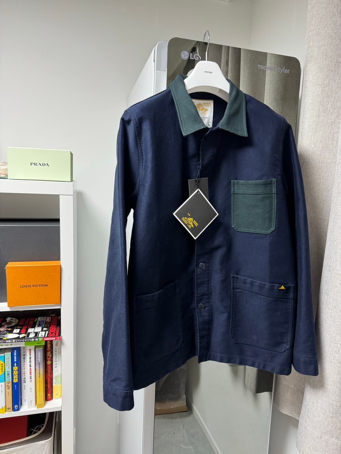 르몽생미셸 워크 자켓 네이비 48 몰스킨 프렌치워크자켓 베트라 르라부어 상품이미지1