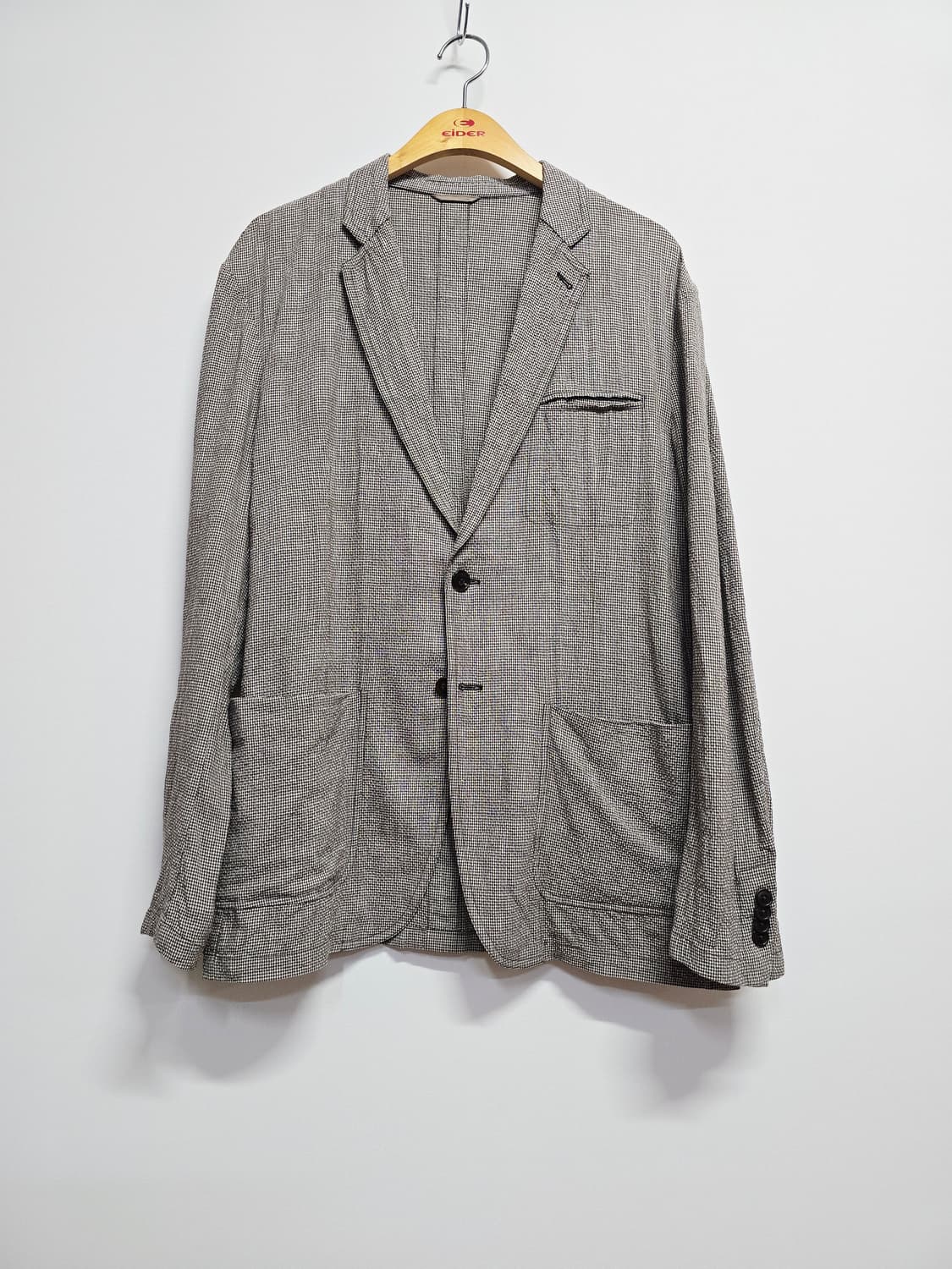 타임 체크 패턴 남성 자켓 모마혼방110 상품이미지1