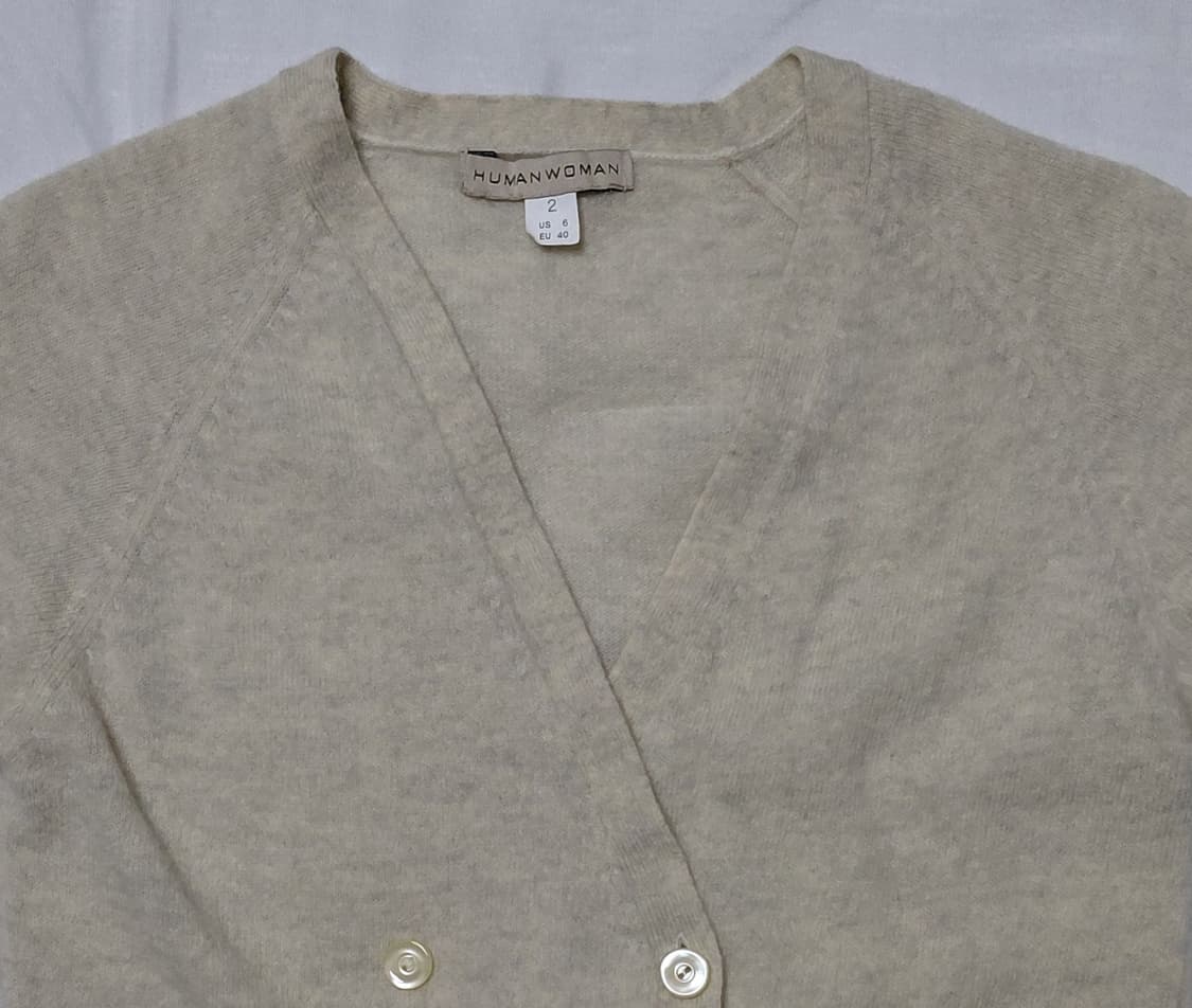 [HUMAN WOMAN] 정품 울 100% 더블 버튼 가디건 (사이즈 M 상품이미지2